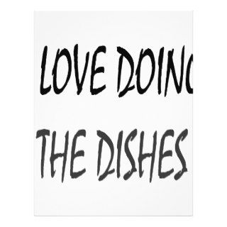 I Love Doing The Dishes Flyer Design