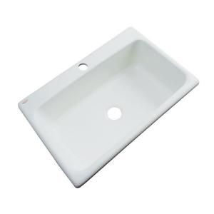Thermocast Manhattan Drop in Acrylic 33x22x9 in. 1 Hole Single Bowl Kitchen Sink in Ice Gray 48180