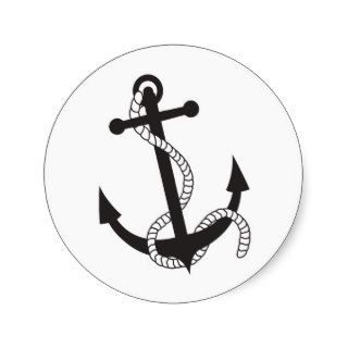 Anchor Round Stickers
