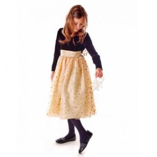 New Girls Clothes GOLD Christmas Dress 12 Lito Clothing