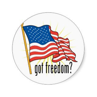 Got Freedom Flag Round Stickers