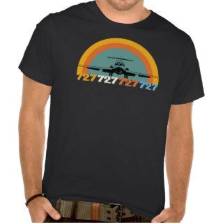 Retro Airline 727 Airplane Tee Shirts