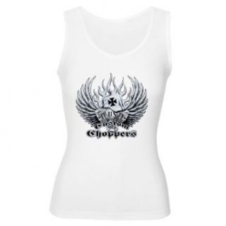 Artsmith, Inc. Women's Tank Top US Custom Choppers Iron Cross Hat and Engine Novelty T Shirts Clothing