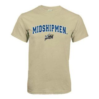 Navy Khaki Gold T Shirt 'Midshipmen'  Sports Fan T Shirts  Sports & Outdoors