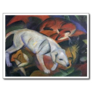 Franz Marc   Three Animals 1912 dog fox cat oil Post Cards