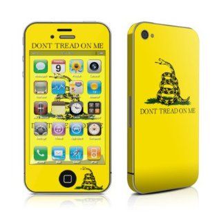 Gadsden Flag Design Protective Decal Skin Sticker (Matte Satin Coating) for Apple iPhone 4 / 4S 16GB 32GB 64GB Cell Phones & Accessories