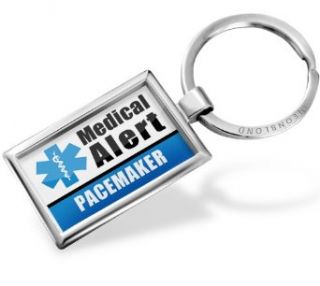 Keychain Medical Alert Blue Pacemaker   Neonblond Clothing