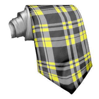 Black and Yellow Plaid Tie