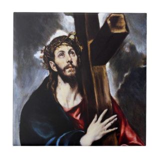 El Greco Christ Carrying The Cross Tile