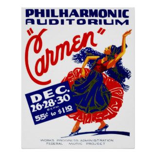 Carmen Opera ~ Vintage Theatre Poster