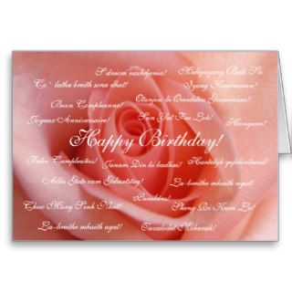 Happy Birthday   many languages Cards