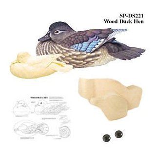 Woodcarving   WOOD DUCK HEN ANIMATED KIT   Woodworking Project Plans  