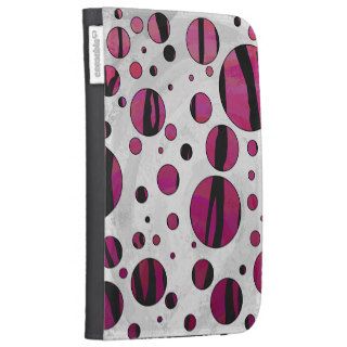 Tiger Hot Pink and Black Print Kindle 3 Covers