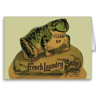 Frog French Laundry Soap Cards