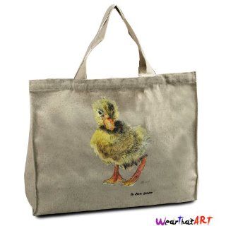 "Little Ponderer" By Jina Gelder Art Tote 14.5" X 15.5"  Reusable Grocery Bags  
