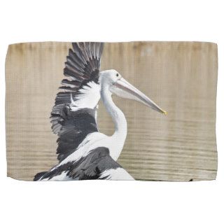 Pele Australian Pelican fly to freedom and peace Towels