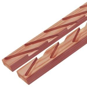 WeatherShield 2 in. x 4 in. x 8 ft. #2 Prime Redwood Tone Pressure Treated Louver Kit 166529