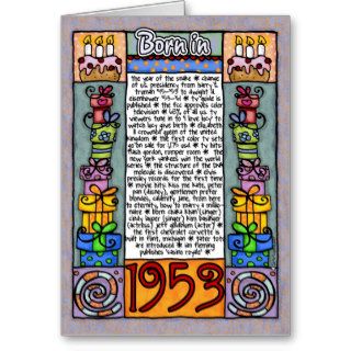Fun Facts Birthday   Born in 1953 Greeting Cards
