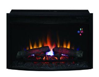 Fixed front 25" Curved Electric Fireplace insert w backlit display <br>Classic Flame 25EF023GRA   Electric Stoves