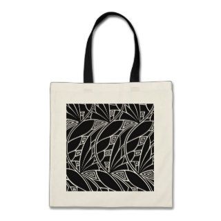 Black & White Art Nouveau   Budget Tote Bag