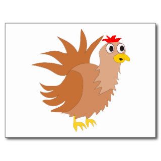 Customizable Funny Cartoon Chicken Post Card