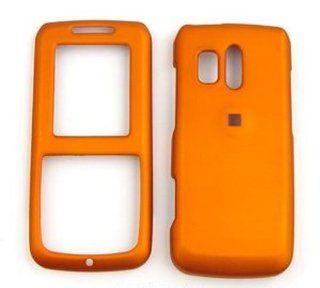 Samsung Messenger R450/R451 (Straight talk) Honey Burn Orange, Leather Finish Hard Case, Cover, Faceplate, SnapOn, Protector Cell Phones & Accessories