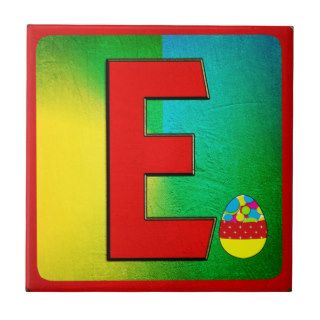 Alphabet Letter E Ceramic Tiles