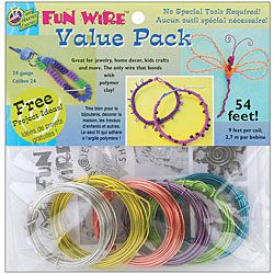 Plastic coated 24 gauge Translucent Copper Fun Wire 9' Coils (Pack of 6) Jewelry Findings