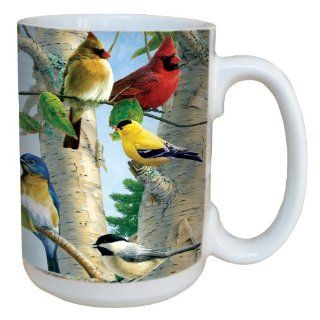 Tree Free Greetings 79140 Favorite Songbirds by James Hautman 15 Ounce Ceramic Mug with Full Sized Handle, Multicolored Kitchen & Dining
