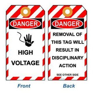 High Voltage   Removal of This Tag TAG FOSD432BOSD002 Electrical  Message Boards 