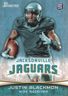 2012 Topps Bowman Football #130A Justin Blackmon RC/green jersey Jacksonville Jaguars NFL Rookie Trading Card Sports Collectibles