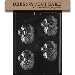 Dress My Cupcake DMCC434SET Chocolate Candy Mold, Santa Head, Set of 6 Candy Making Molds Kitchen & Dining