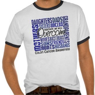 Family Square Colon Cancer T Shirts