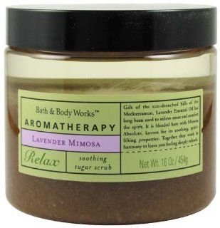 Bath & Body Works Aromatherapy Lavender Mimosa Relax Soothing Sugar Scrub 16 oz (454 g)  Beauty