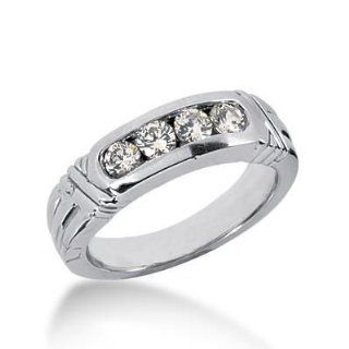 Diamond Wedding Ring 4 Round Stone 0.12 ct Total 0.48 ctw. 436 WR1780 Wedding Bands Jewelry
