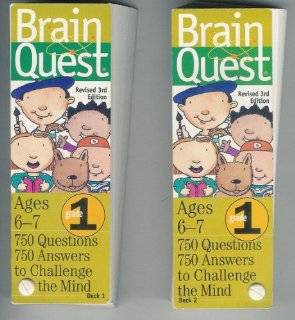 Brain Quest Grade 1 Ages 6 7 Revised 3rd Edition Cards / Flipbooks Decks 1 and 2 Chris Feder Books