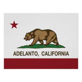 California State Flag Adelanto Print