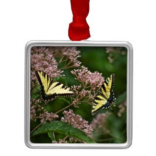 Tiger Swallowtail Butterflies on Joe Pye Weed Ornament