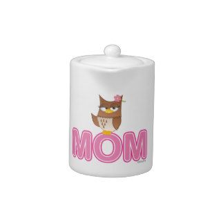 Cute Olivia VonHoot Cartoon Tea Pot for Mom