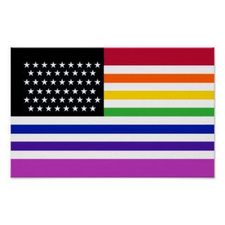 Basic Gay US Flag Poster
