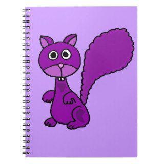 Funny Purple Squirrel Cartoon Spiral Notebook