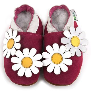 Double Daisy Soft Sole Leather Baby Shoes Augusta Products Girls' Shoes