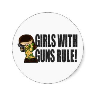 Girls With Guns Rule Stickers