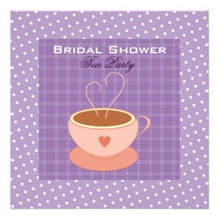 Teacup Bridal Shower Tea Party Custom Invitation