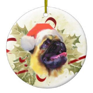 Pug Dog Christmas Ornament