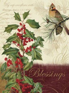 Legacy of Faith Boxed Christmas Notecards with Scripture, Holly and Cardinal, 13 Count  Cardstock Papers 