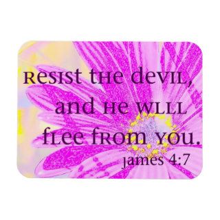 Resist The devil and he Will Flee Bible Verse Magnets