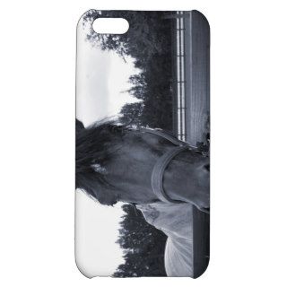 Horse head over fence head on bw iPhone 5C case