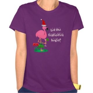 Funny Pink Flamingo Ladies Shirt