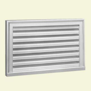 Fypon 27 in. x 17 in. x 2 in. Polyurethane Decorative Vertical Louver Gable Vent LV27X17